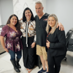 L-R Courtney Smith, Business Operations Director, RK, Elizabeth Groberio, President of AGF Surfaces, Jim Smith, Owner of RK and Particia Groberio-Ewing, Manager of AGF Surfaces