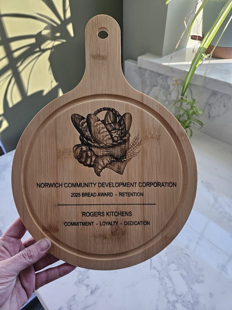Norwich Community Development Corporation - 2025 Bread Award - Retention - Commitment-Loyalty-Dedication - Rogers Kitchens
